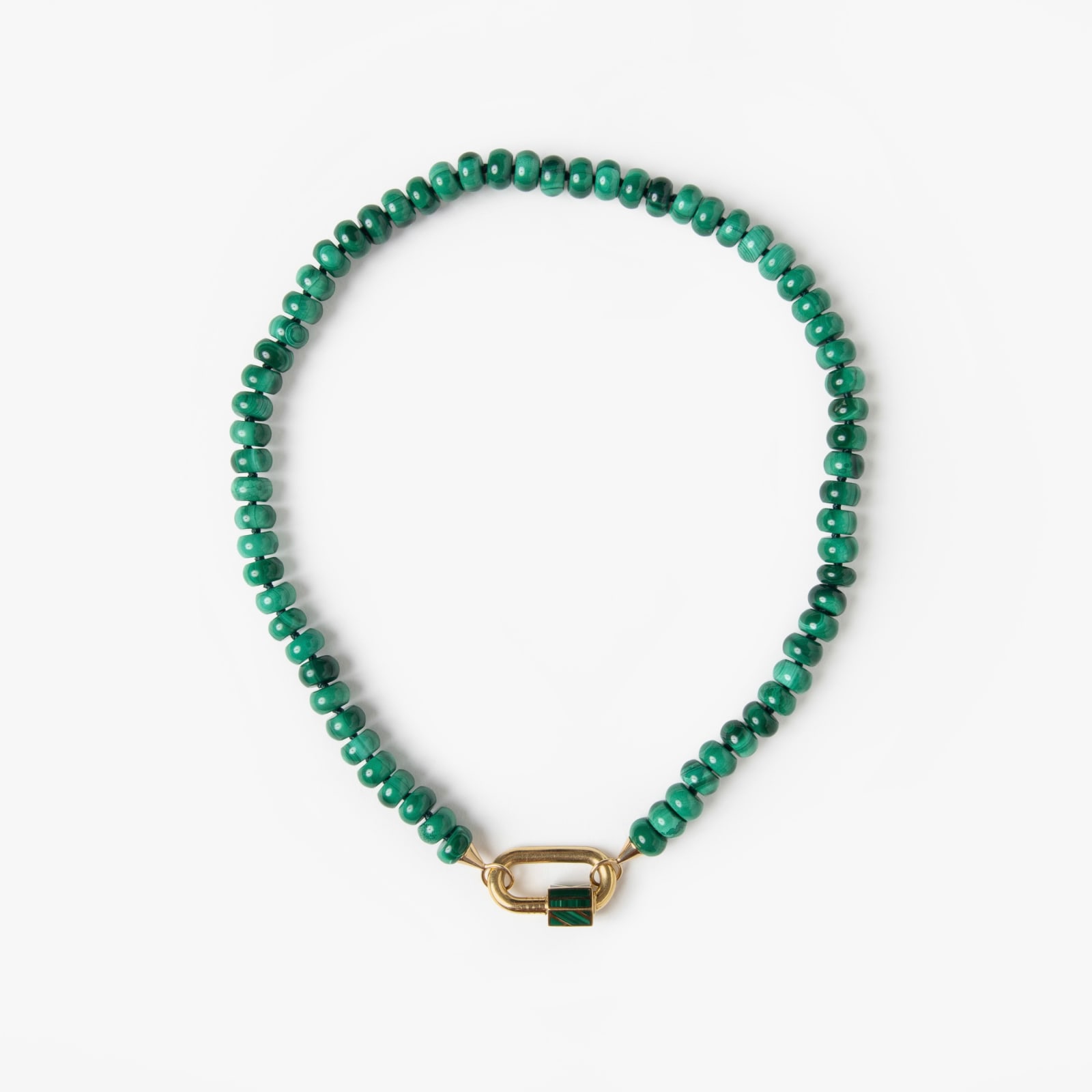 Marla Aaron, Chubby medium inlay lock with malachite