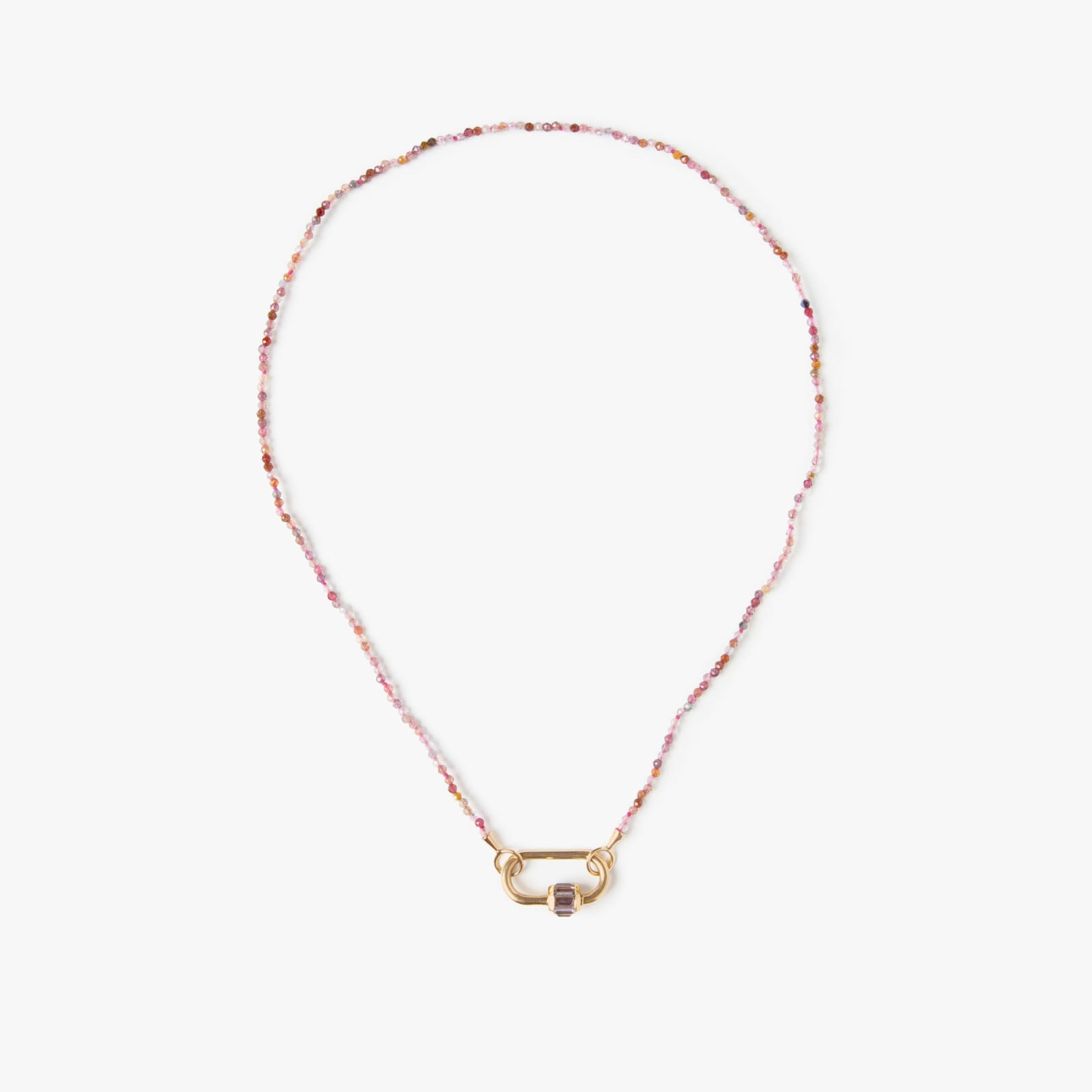 Marla Aaron, Total baguette medium lock with pink spinel