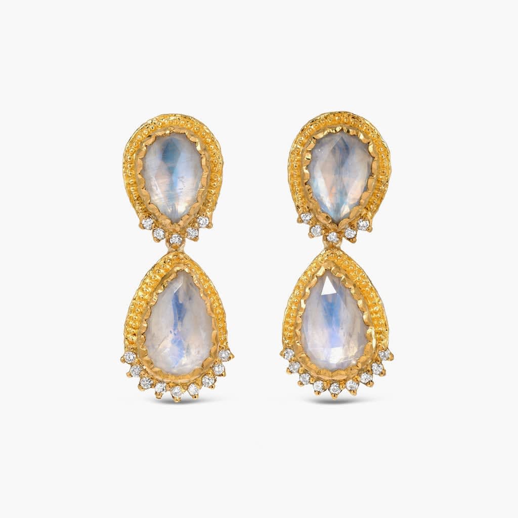 Victor Velyan, Moonstone drop earrings