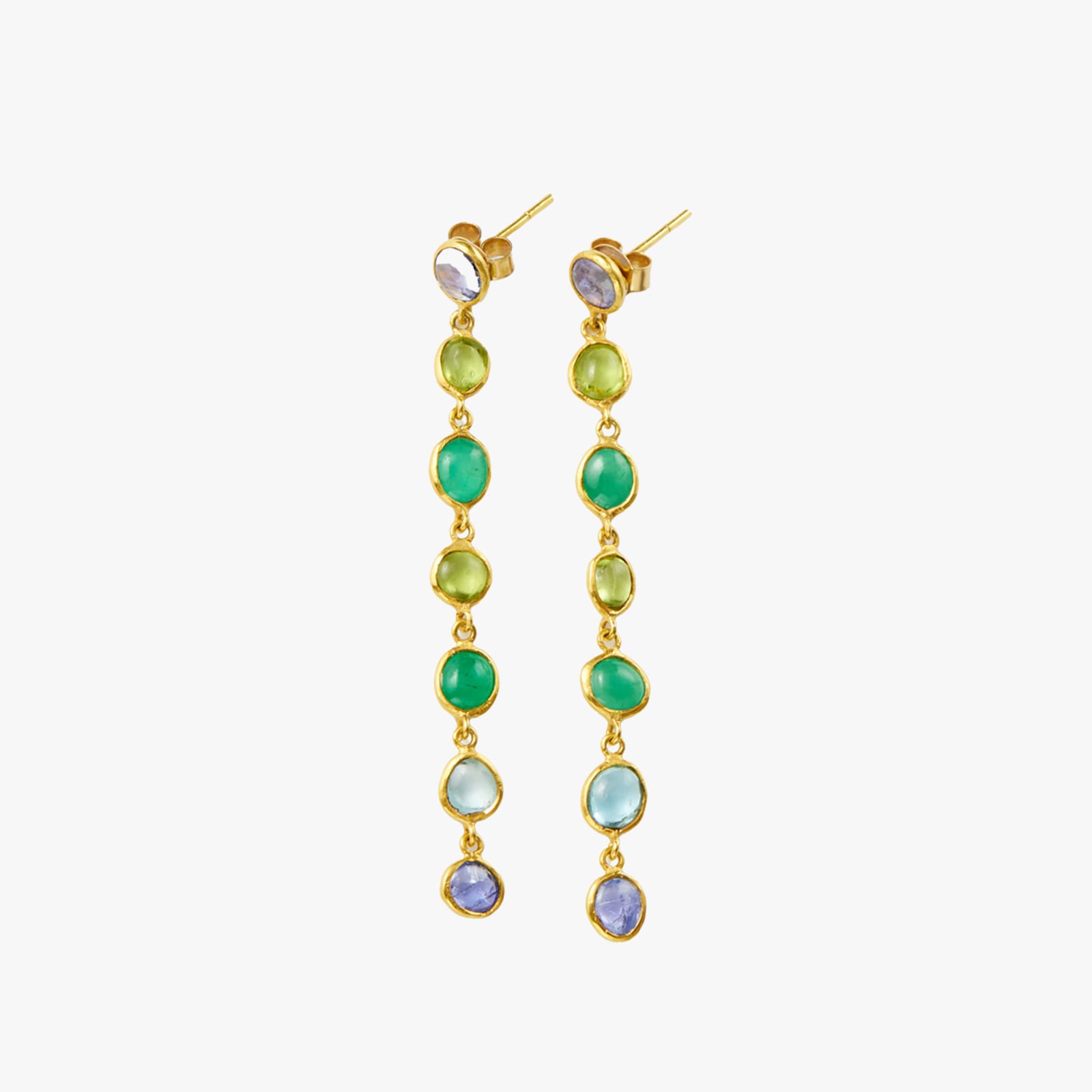Pippa Small, Seven Stone Drop Earrings