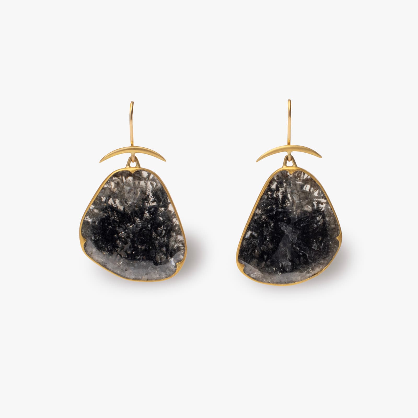 Gabriella Kiss, Spectacular slab diamond earrings