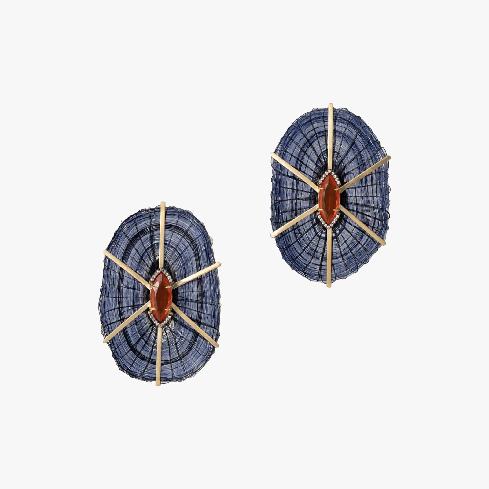 Silvia Furmanovich, Blue horse mane earrings
