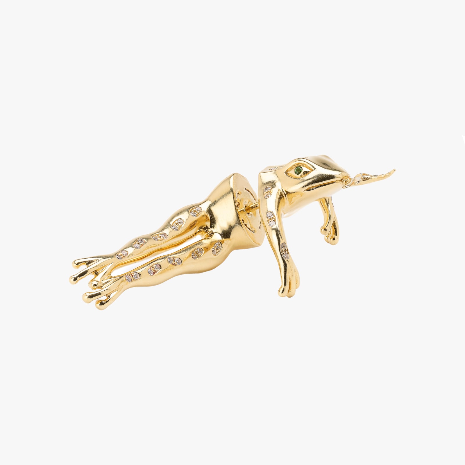 Bibi Van Der Velden, Frog yellow gold hanging earring