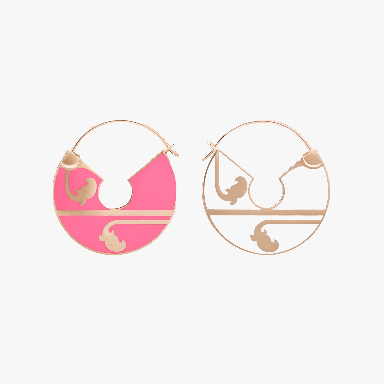 Alice Cicolini, Sari creole hoops in pink and white