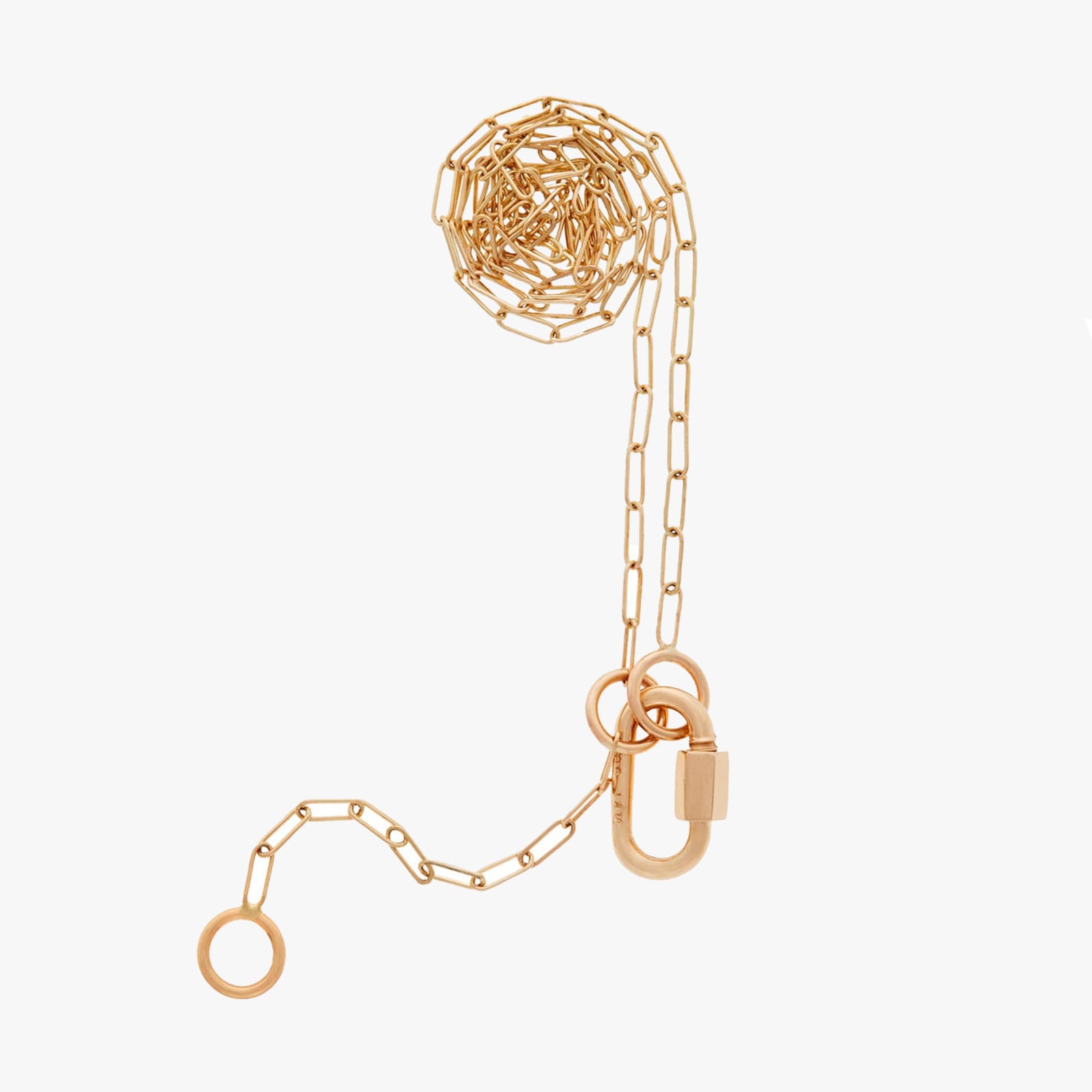 Marla Aaron, 3 Loop square link chain in gold