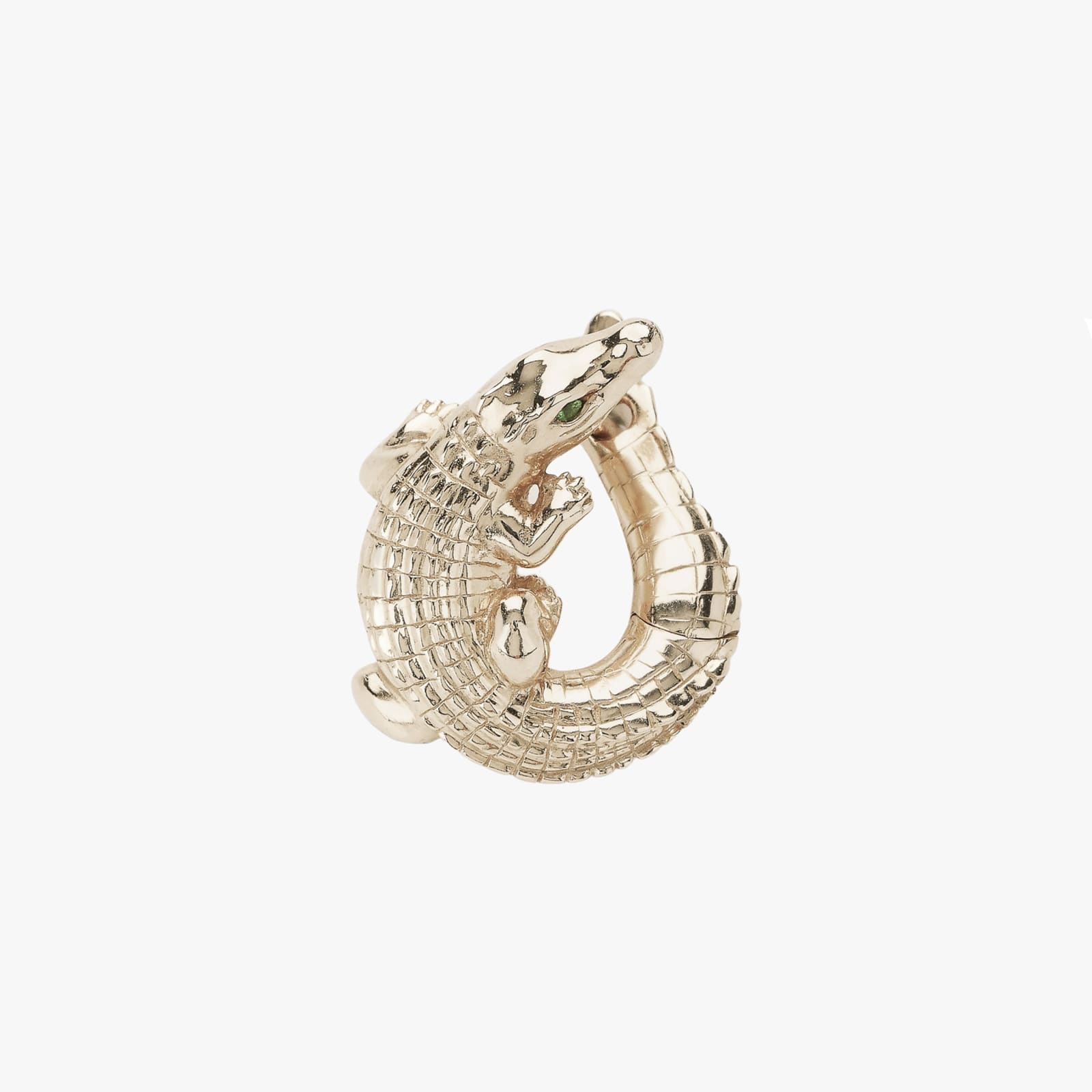 Bibi Van Der Velden, Alligator white gold twist earring