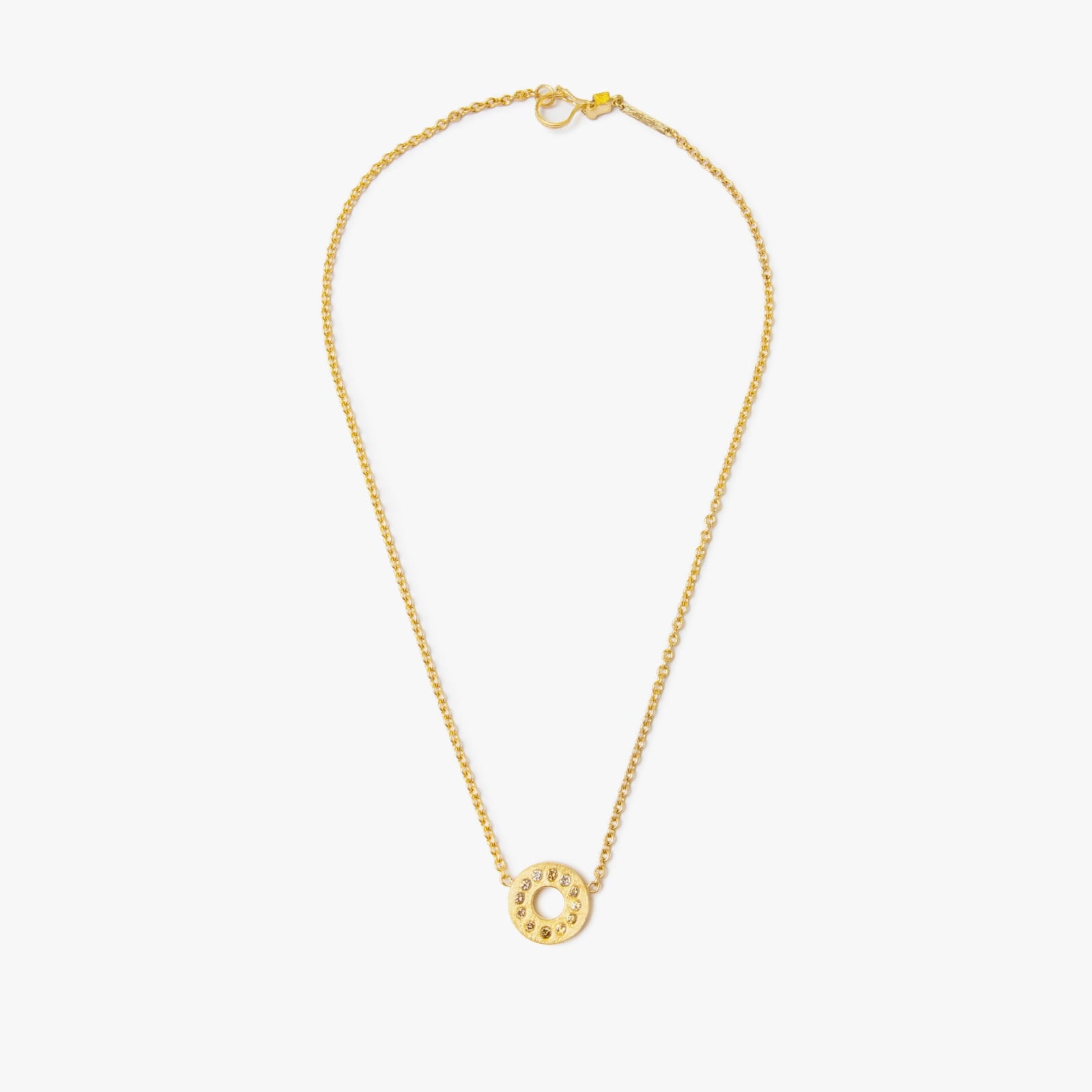 Todd Reed, Circular brown breakout diamond necklace