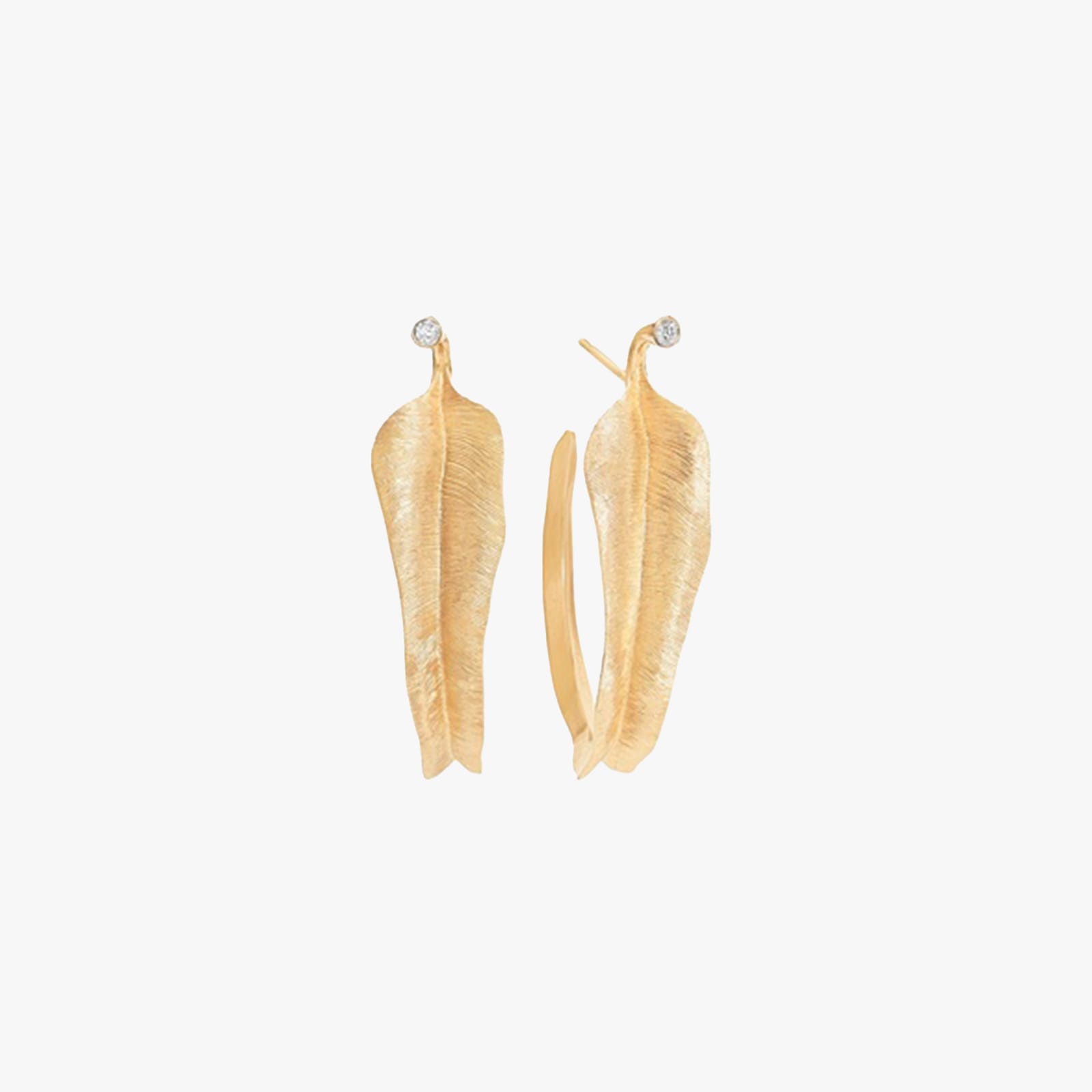 Ole Lynggaard Copenhagen, Leaves small creol earrings