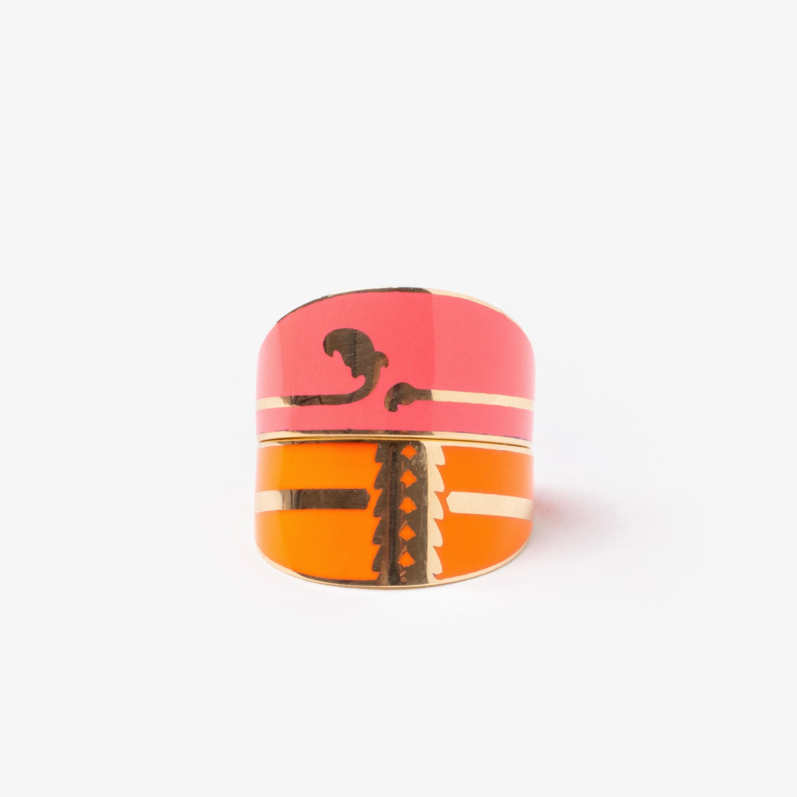 Alice Cicolini, Orange and pink sari maharashtra vine jackets ring