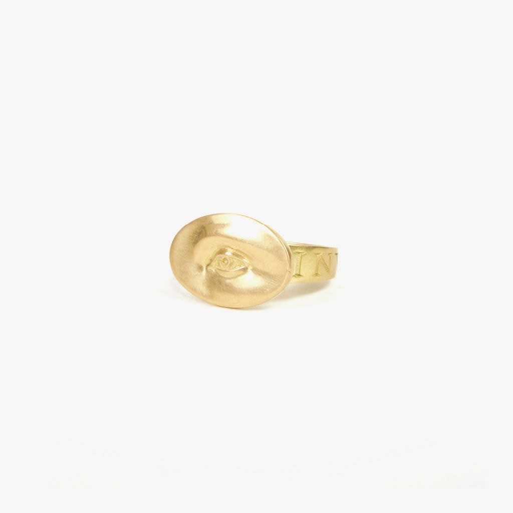 Gabriella Kiss, Small eye token ring for ZIA HUQUE
