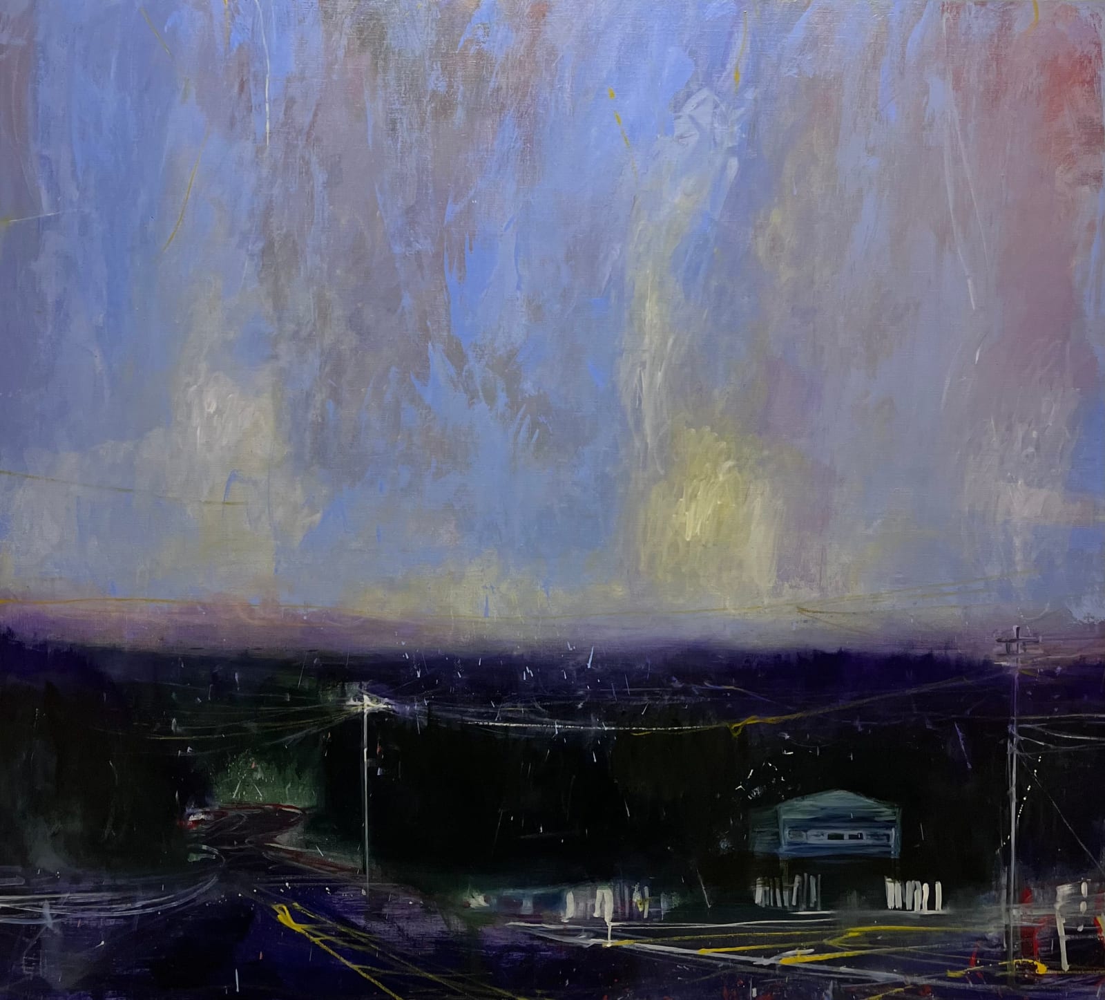 Patricia Burns, Blue Rain 1, 2024