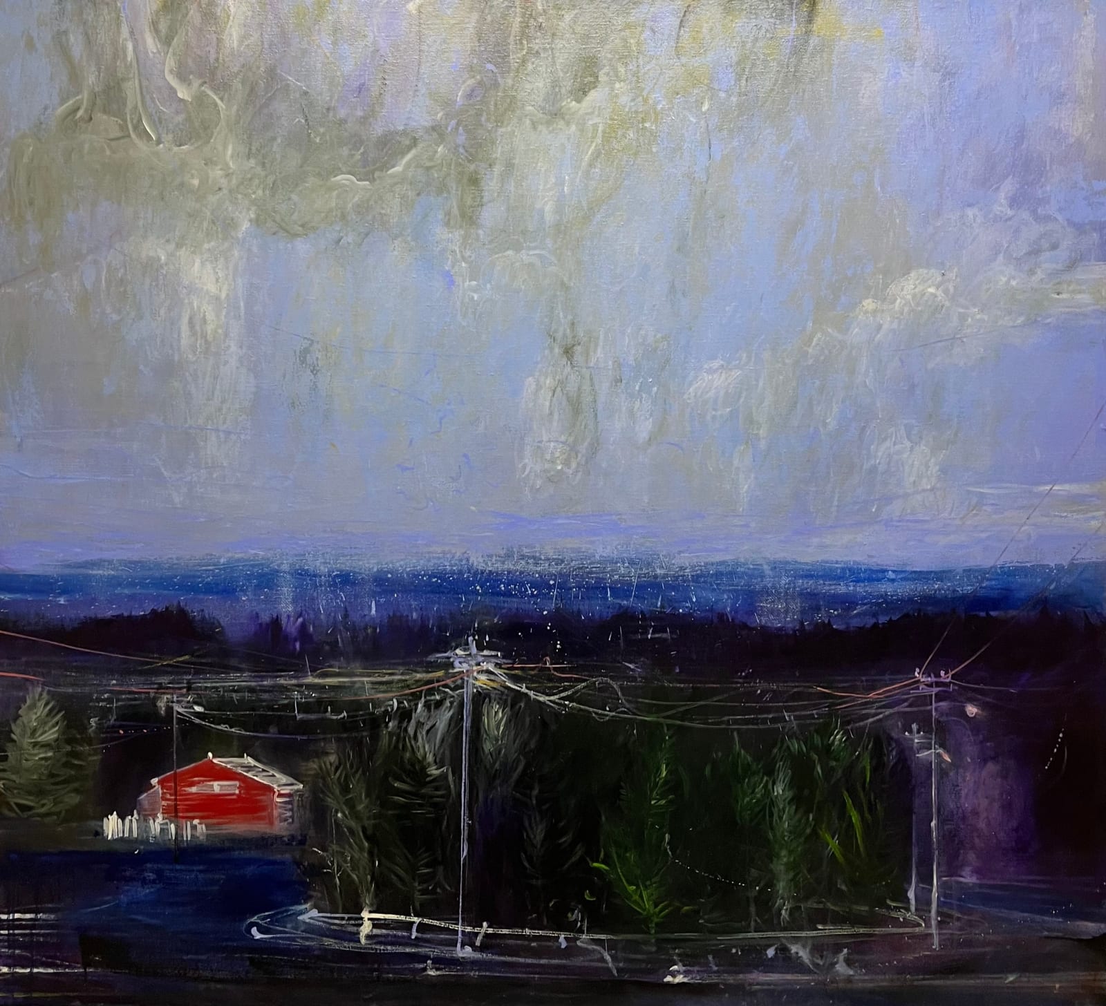 Patricia Burns, Blue Rain 2, 2024