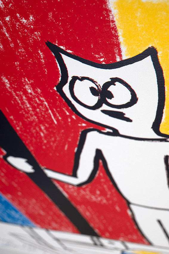 Alain Séchas / Estampe originale d’artiste / Atelier de sérigraphie d'art TCHIKEBE, Marseille