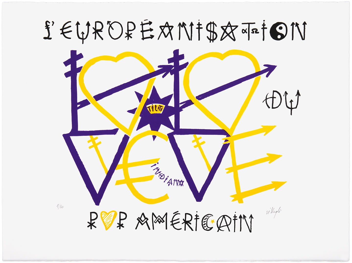 Jacques Villeglé / Estampe originale d’artiste / Atelier de sérigraphie d'art TCHIKEBE, Marseille