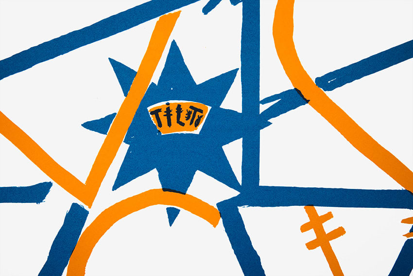 Jacques Villeglé / Estampe originale d’artiste / Atelier de sérigraphie d'art TCHIKEBE, Marseille