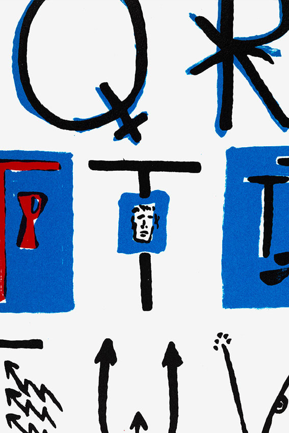 Jacques Villeglé / Estampe originale d’artiste / Atelier de sérigraphie d'art TCHIKEBE, Marseille