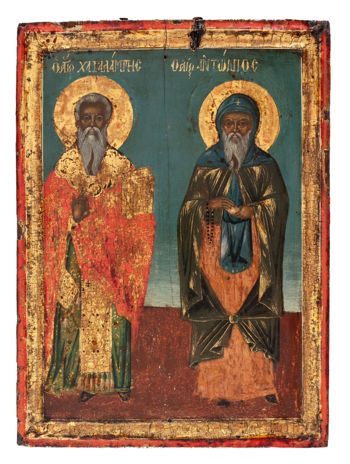 Saints Charalambos and Antonius, 18th century