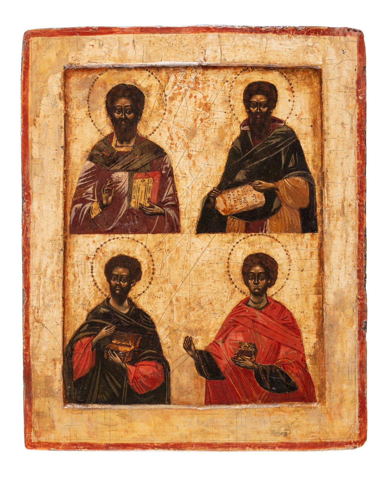 Cosmas and Damian and two Unidentified Saints, 16th century