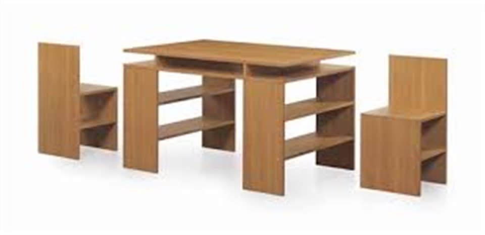 Donald Judd, Wood desk and chairs (set of 3), 1985