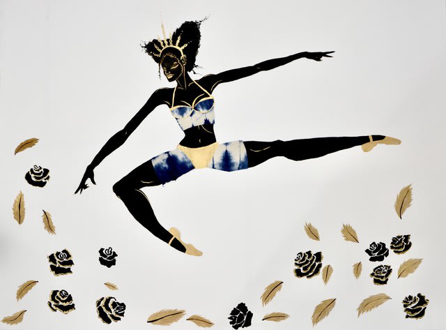 Laetitia Adam-Rabel, Black Figure: Leaping Dancer, 2020