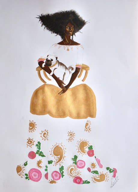 Laetitia Adam-Rabel, Lady with a Lapdog, 2020
