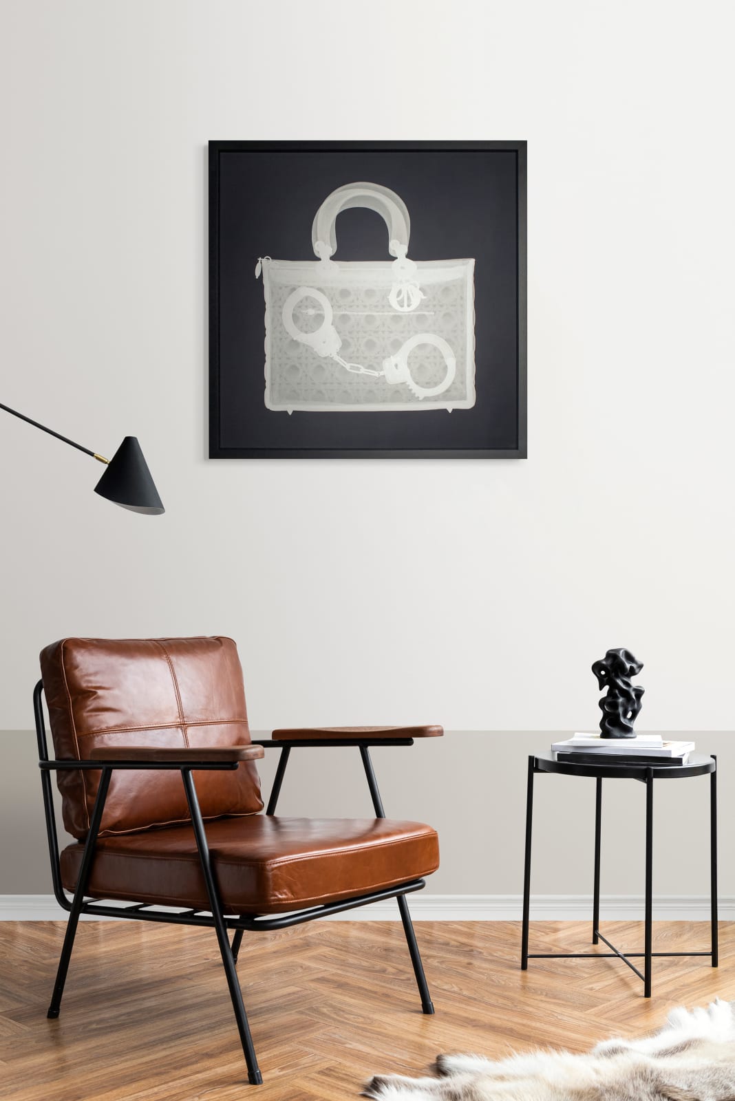 Nick Veasey, Handcuff Handbag Silver SilXscreen