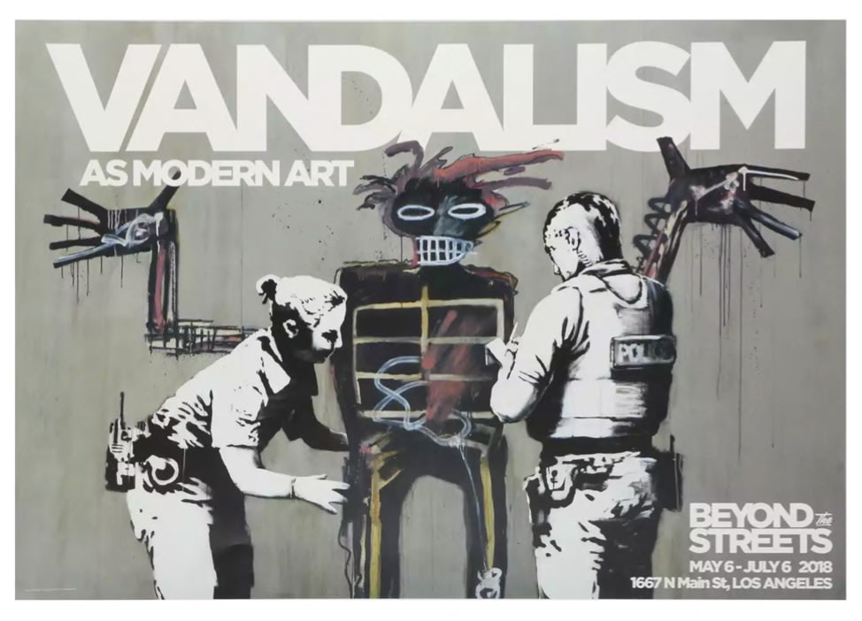 Banksy, Vandalism as Modern Art Poster