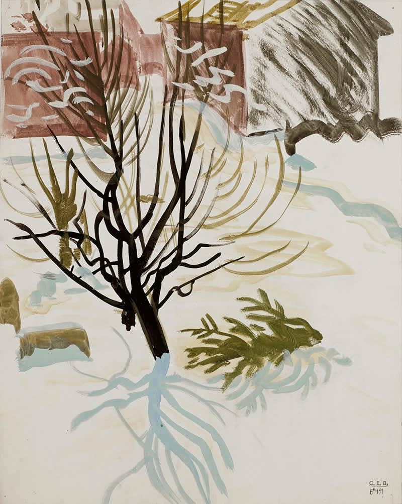 Charles Burchfield, Snow Scene with Black Tree, c. 1916