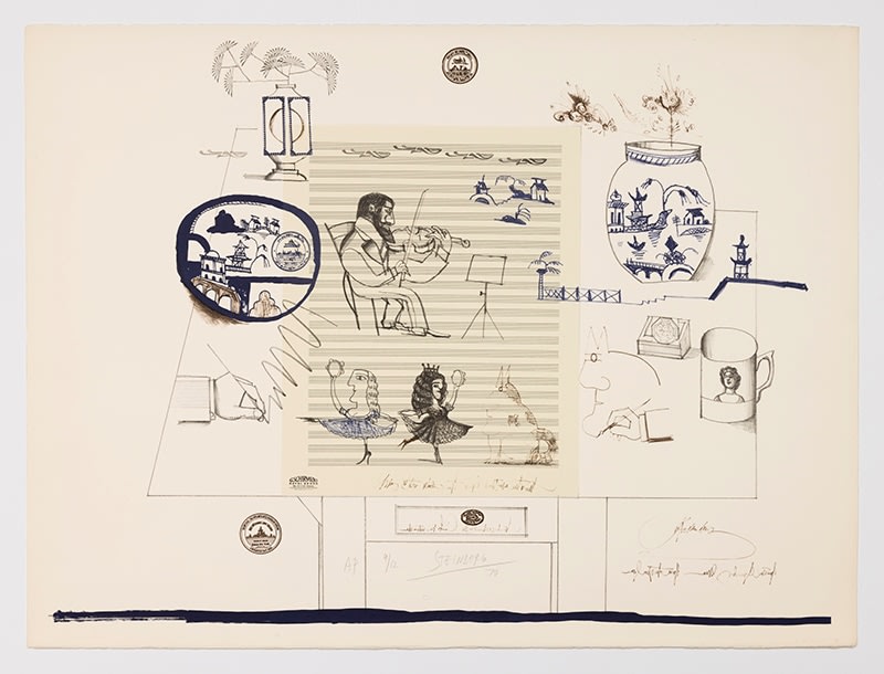 Saul Steinberg, Music and China, 1970