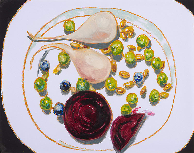 Jack Ceglic, Untitled (Beets, Pears, Brussel Sprouts), 2021