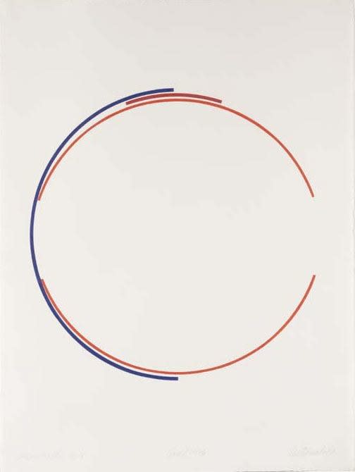 Stephen Antonakos, Blue Incomplete Circle, April 1976