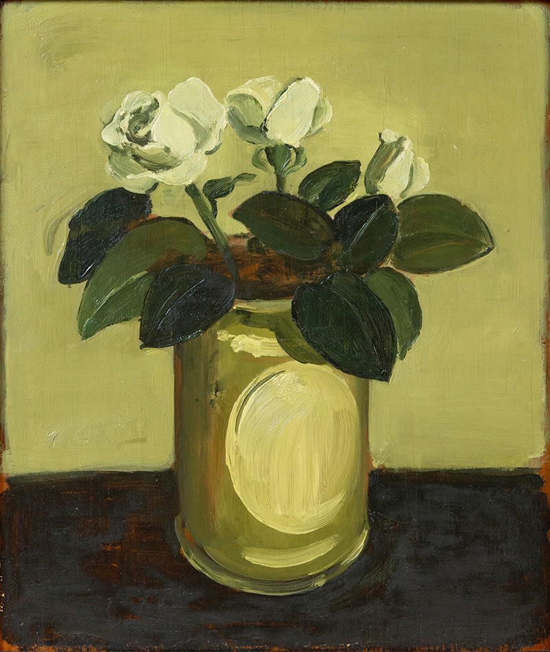 Albert York, White Roses in Green Can, 1968