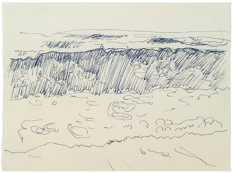 Fairfield Porter, [Ocean], c. 1972-73