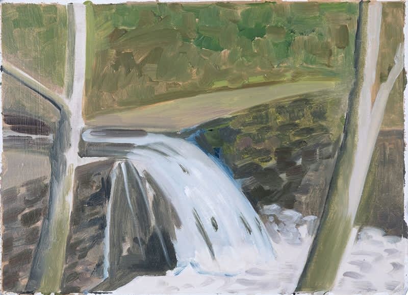 Lois Dodd, Zager's Waterfall, 1990