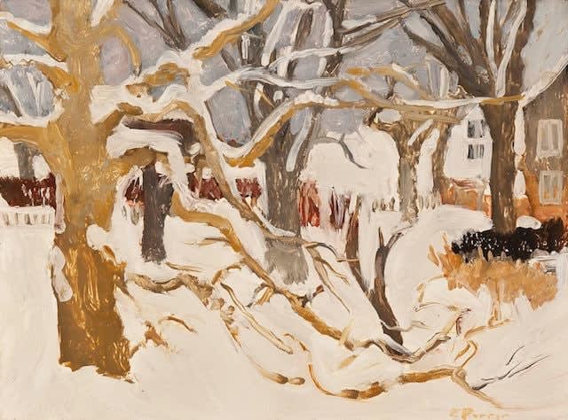 Fairfield Porter, Winter Landscape (Snow), 1958-61