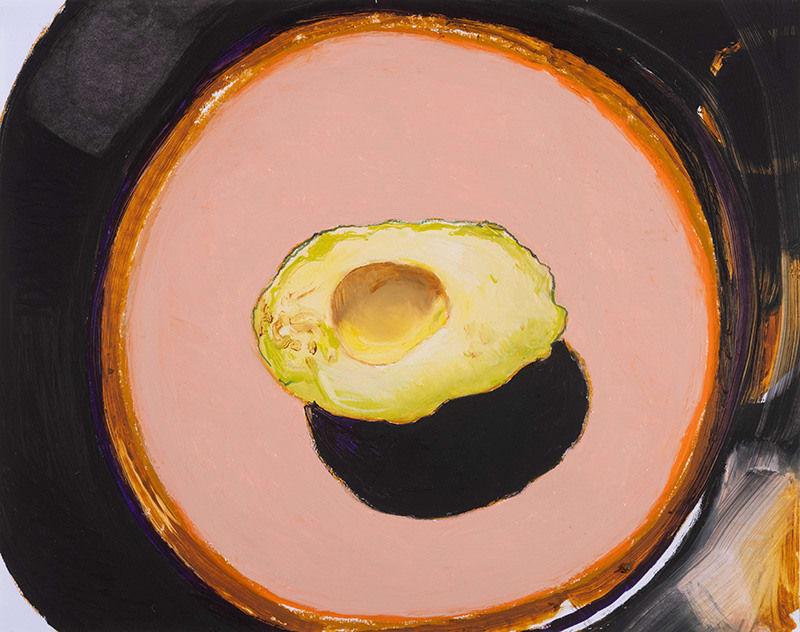 Jack Ceglic, Untitled (Avocado Pink Plate), 2020