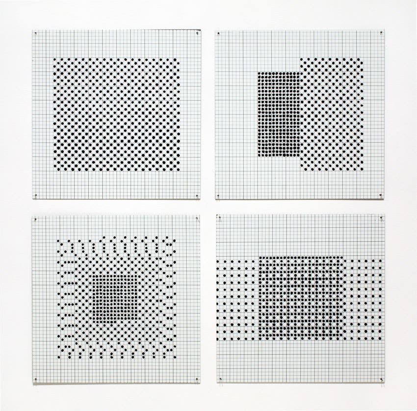 Jennifer Bartlett, Black 6" Squares Series #7, 1972