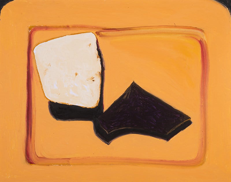 Jack Ceglic, Untitled (White, Dark Chocolate, Orange Plate), 2020