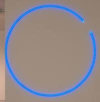 Stephen Antonakos, Blue Incomplete Circle, 1975