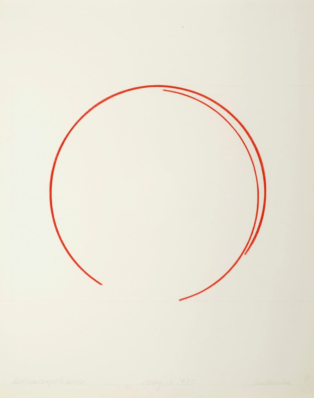 Stephen Antonakos, Double Incomplete Circles, May 13, 1975