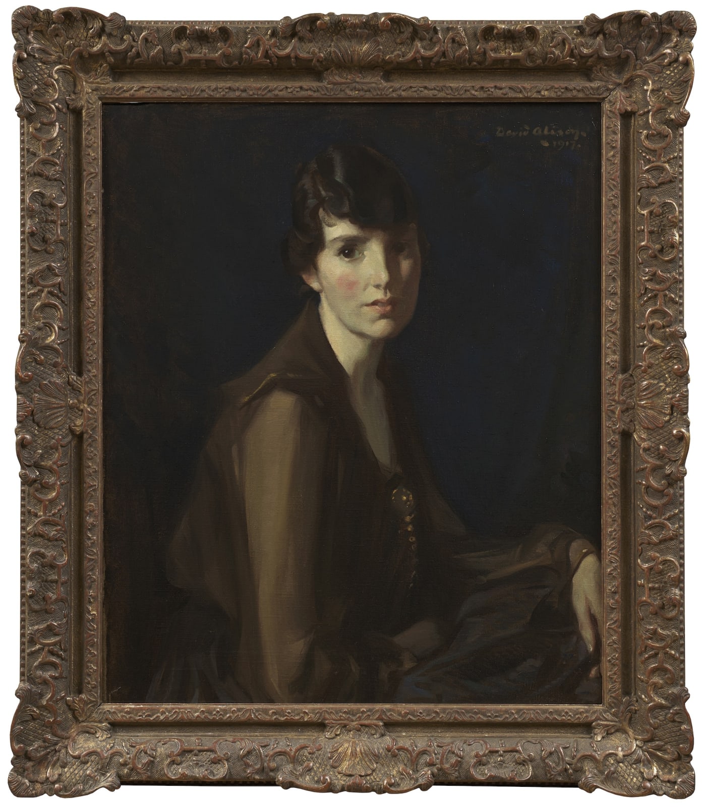 David Alison RSA, Portrait of Ellen May Murray Thompson, 1917