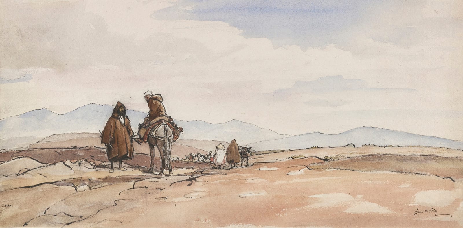 James McBey, Approaching Tetuan, c.1950
