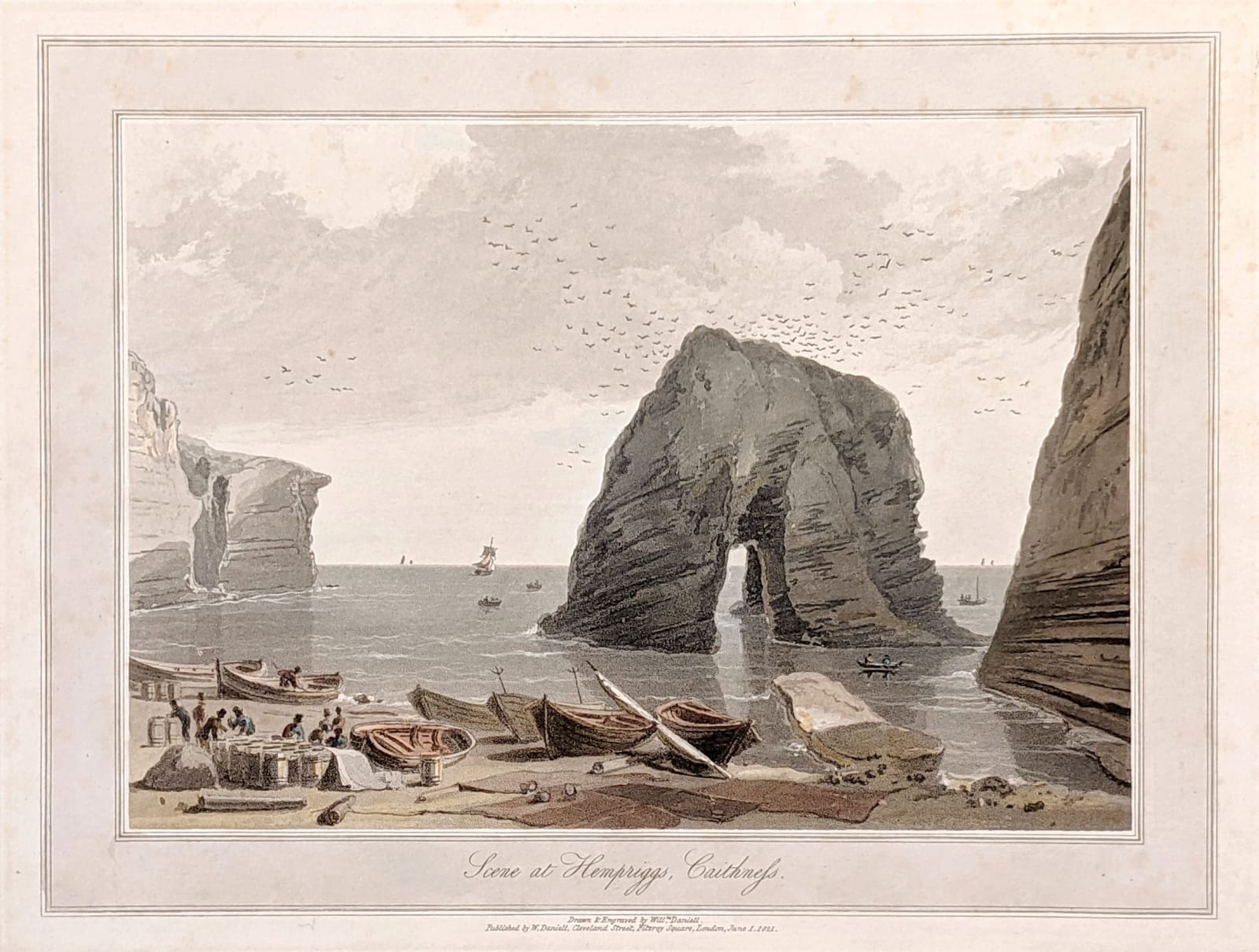 William Daniell RA, Scene at Hempriggs, Caithness, 1821