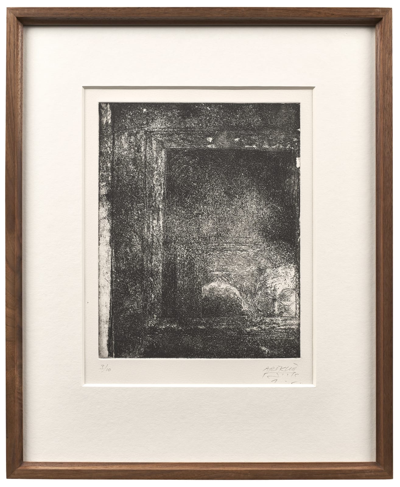 Avigdor Arikha, Self portrait, front and back, reflected in two mirrors, 1971