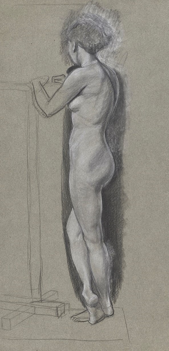 James Cowie RSA, Study for central figure in 'The Evening Star'