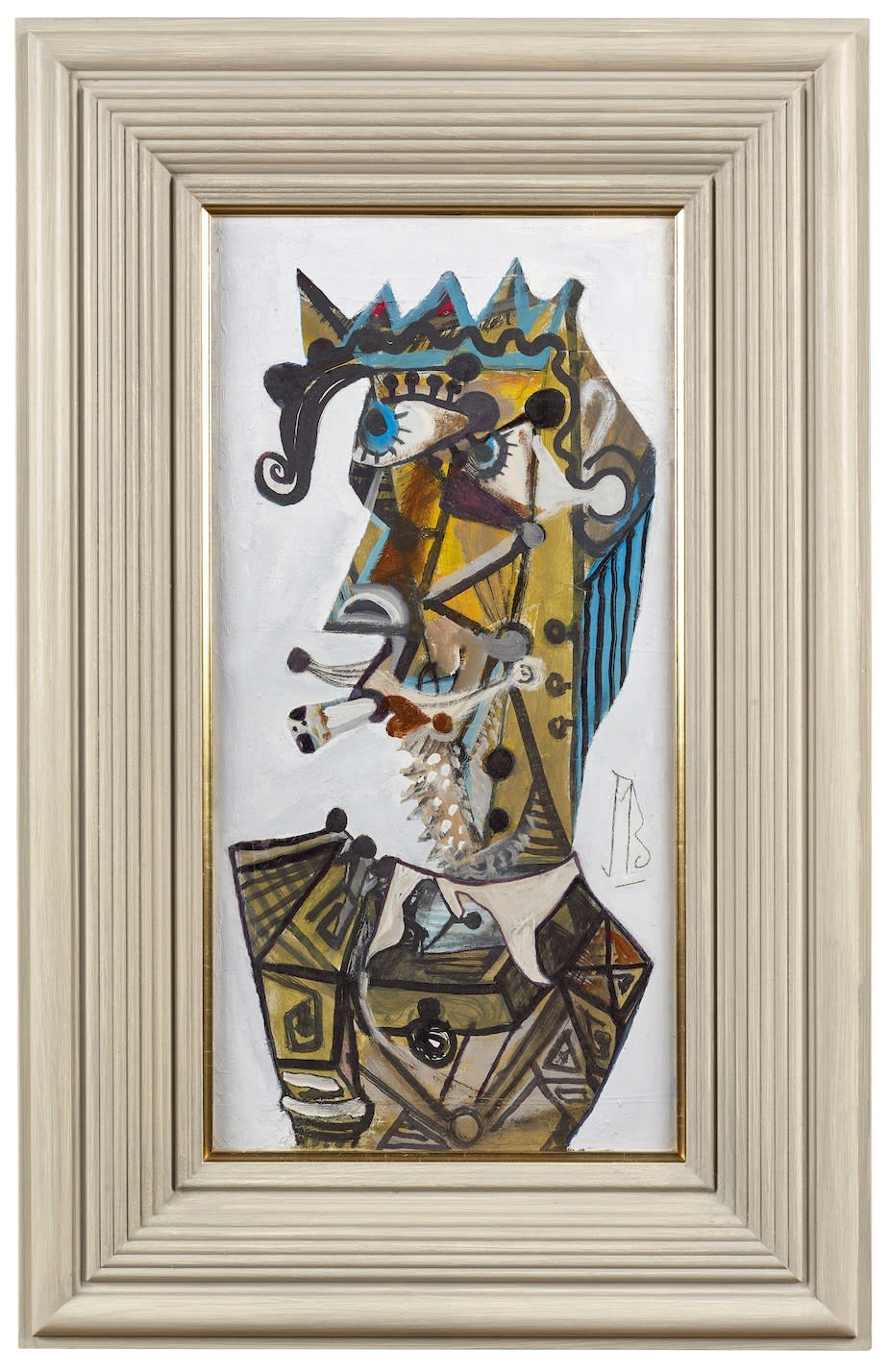 John Byrne RSA, Self Portrait with crown, 2021