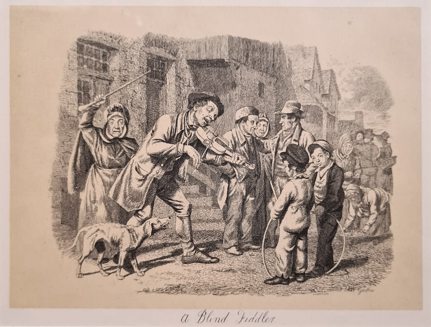 Walter Geikie RSA, A blind fiddler