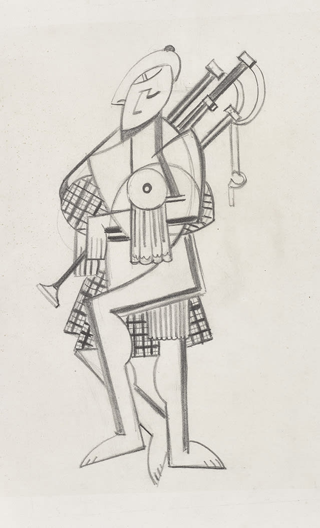 William McCance, Highland Fantasia - A Piper, c.1924
