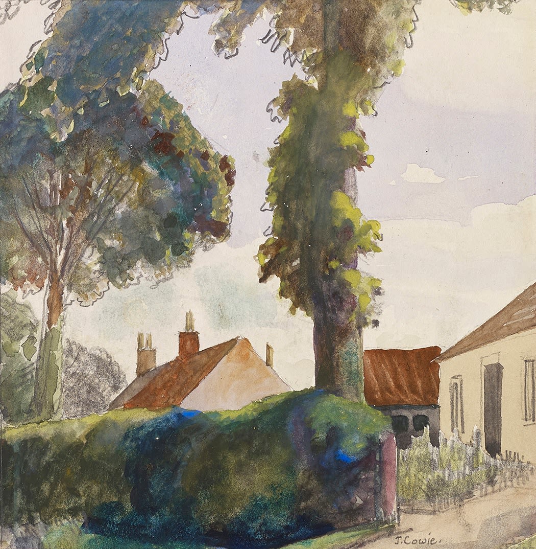 James Cowie RSA, Village, Summer