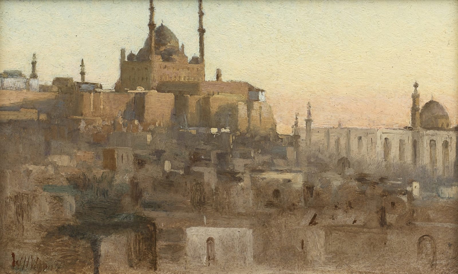 William Heath Wilson, A view of Cairo looking towards the Citadel Mosque of Mohammed Ali